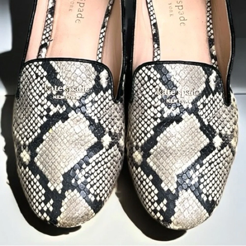 Kate Spade New York Grey Animal Print Torte Loafer Size 6B